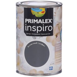 Фото 8 - Краска Primalex Inspiro, цвет Атласный Графит, интерьерная, водоэмульсионная, цветная, 1 л.