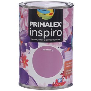 Фото 10 - Краска Primalex Inspiro, цвет Аметист, интерьерная, водоэмульсионная, цветная, 1 л.