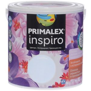 Фото 17 - Краска Primalex Inspiro, цвет Голубой, интерьерная, водоэмульсионная, цветная,  2.5 л.