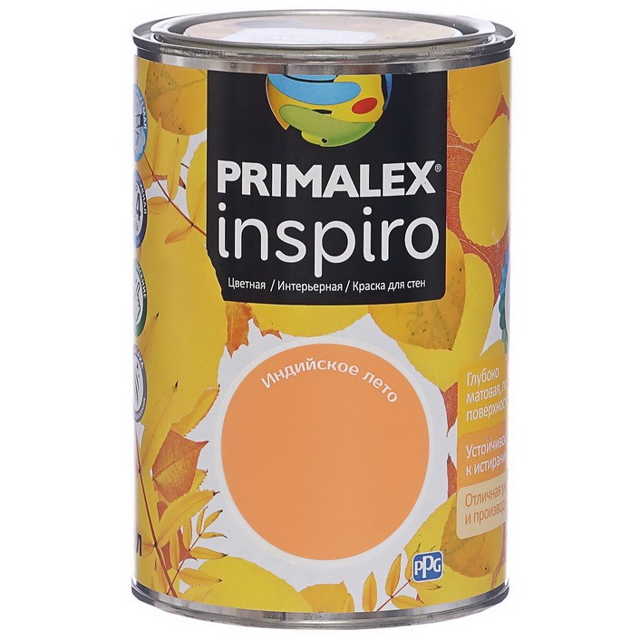 Фото 1 - Краска Primalex Inspiro, цвет Индийское лето, интерьерная, водоэмульсионная, цветная, 1 л.