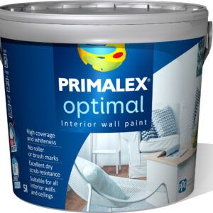 Фото 2 - Краска Primalex Optimal, цвет "База А", белая, интерьерная, 5л.