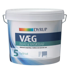 Фото 1 - Матовая краска для стен и потолков DYRUP VAEG MAT VASKBAR 5, цвет База C, 4.5л.