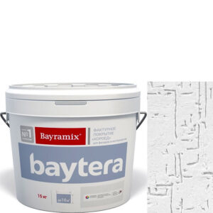 Фото 16 - Текстурное покрытие "Байтера Пробка Белое" (Baytera) фактурное для внутр/наруж работ крупная фракция (K) 2,5 - 3 мм-15кг Bayramix.