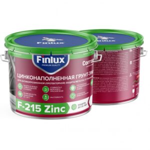 Фото 27 - Краска финишная для защиты металла Finlux F-215 Zinc CorrozoStop, от ржавчины, цинковая, антикоррозионной цвет RAL 7040 - 20кг.