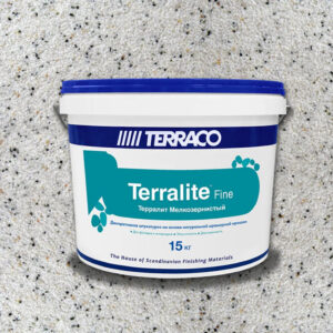 Фото 13 - Штукатурка TERRALITE FINE  на основе мраморной крошки, мелкозернистая, 10-F (15кг) – Terraco / Террако.