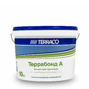 Фото 2 - Грунт TERRABOND A  концентрат, добавка-пластификатор на акриловой основе, бесцветный (10кг) – Terraco / Террако.
