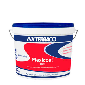 Фото 10 - Покрытие гидроизоляционное  FLEXICOAT MAXI, акриловое для сан узлов и кровли, белое (12кг) – Terraco / Террако.